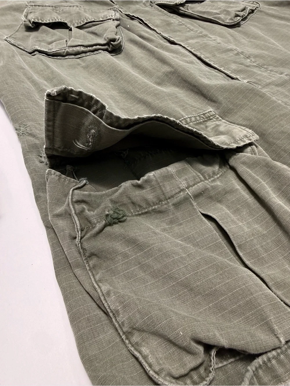 1969 US Army Vietnam OG-107 Ripstop Jungle Fatigue Jacket XL